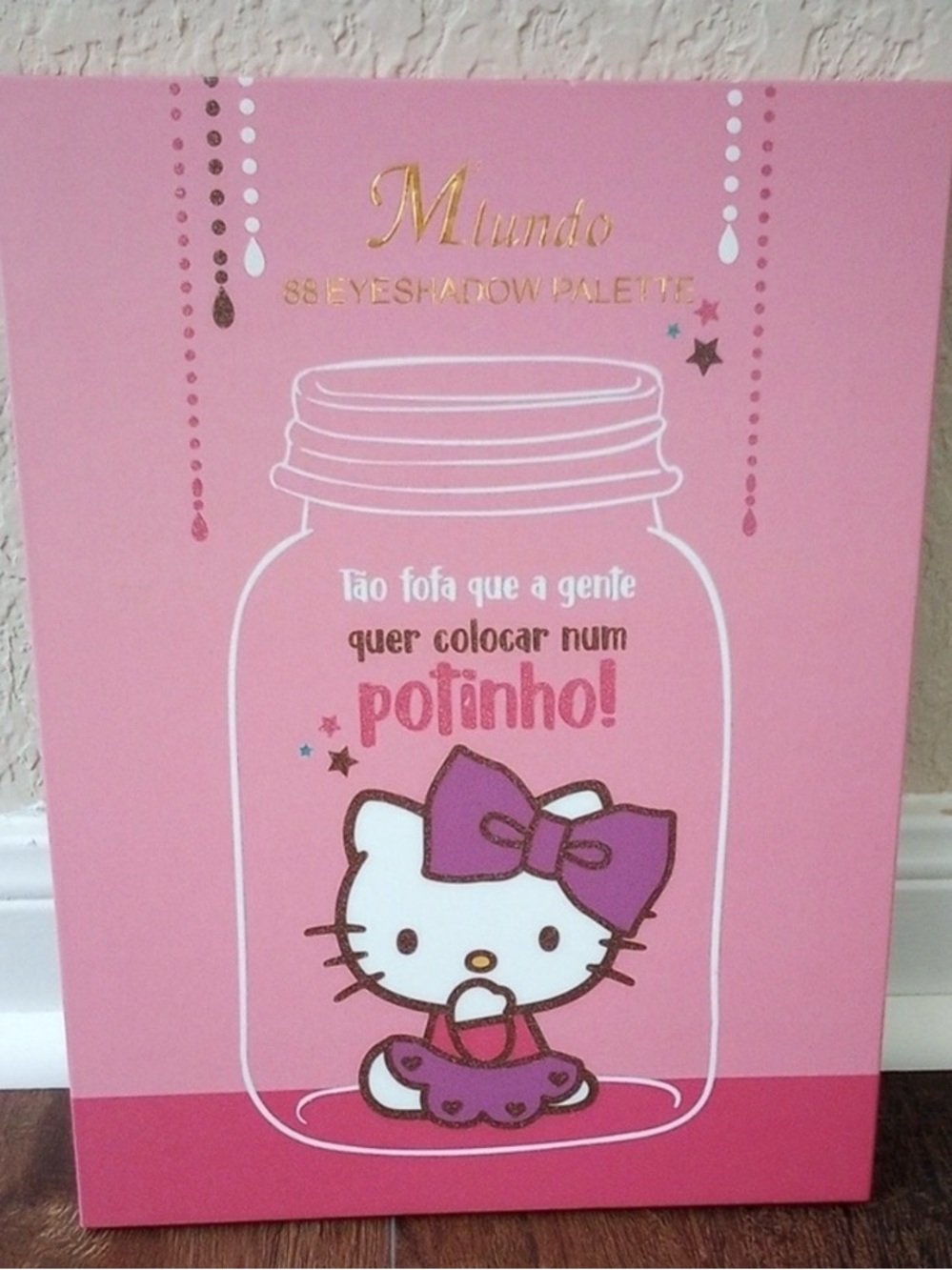 Hello Kitty themed eyeshadow palette with 88 different